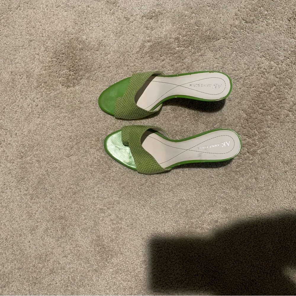 Anne Klein Olive Green Mules